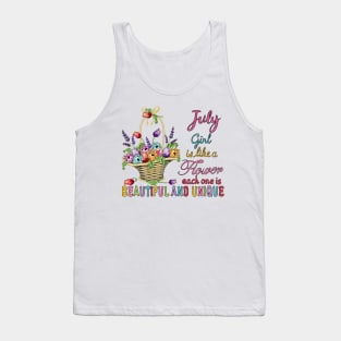 July Girl - Flower Basket Tank Top